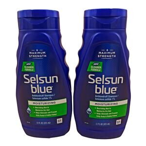 Selsun Blue Moisturizing Anti-Dandruff Shampoo 2 Pack 11 fl oz Each Max Strength